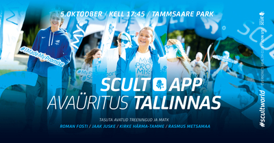 Osalemiseks liituge SCULT.app platvormil endale sobiva TASUTA treeninguga 5. oktoobril algusega kell 18:20 Tammsaare pargis: