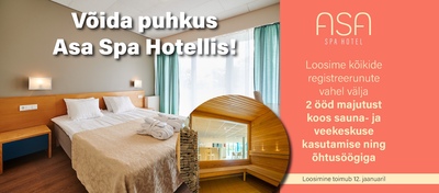 Registreeri ja võida puhkus Asa Spa Hotellis