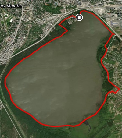 Ülemiste järveringil on sel korral pikkust 14,2 km