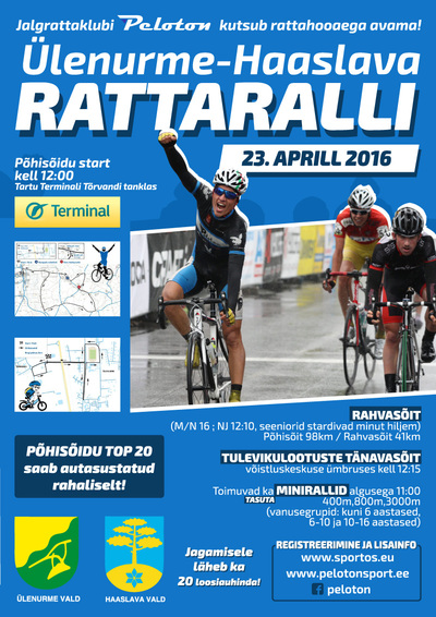 Rattarallide hooaja avab 2016 aastal I Ülenurme-Haaslava Rattaralli