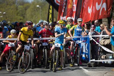 Liidrisärgis Raido Saar ja aktiivseima ratturi särgis Caspar Austa (foto: Maksim Tund)