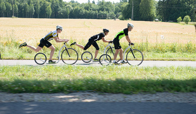 Rukkihundi tõukerattasprint Sangastes