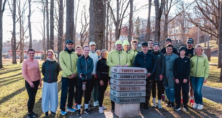 The Viljandi Lake Race training run brought runners onto the course and the winner's stone was unveiled.
