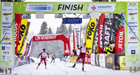 Venemaa suusakoondis võttis 34. Viru Suusamaratonilt kolmikvõidu!