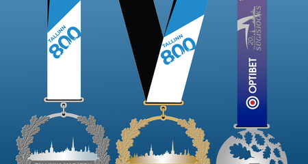 Eesti suurima rahvaspordisündmuse Tallinna Maratoni ja Sügisjooksu tänavusi juubelisärke ja -medaleid kaunistavad traditsioonilised tammelehtede motiivid.