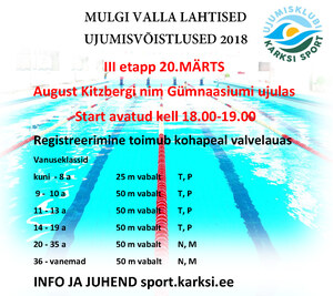 Mulgi valla lahtised ujumisvõistlused III etapp
