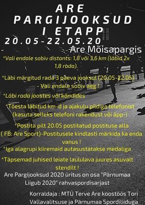 Are Pargijooksud (1. etapp) VIRTUAALNE!