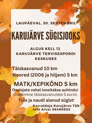 Karujärve sügisjooks, matk ja kepikõnd